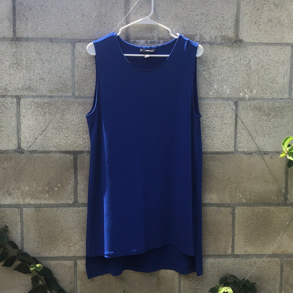 Royal blue high-low dress